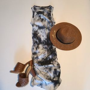 Black and White Tie Dye Bodycon